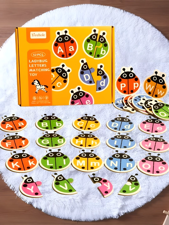 "Ladybug Letters" rivojlantiruvchi o‘yini yog‘och o‘yinchoq