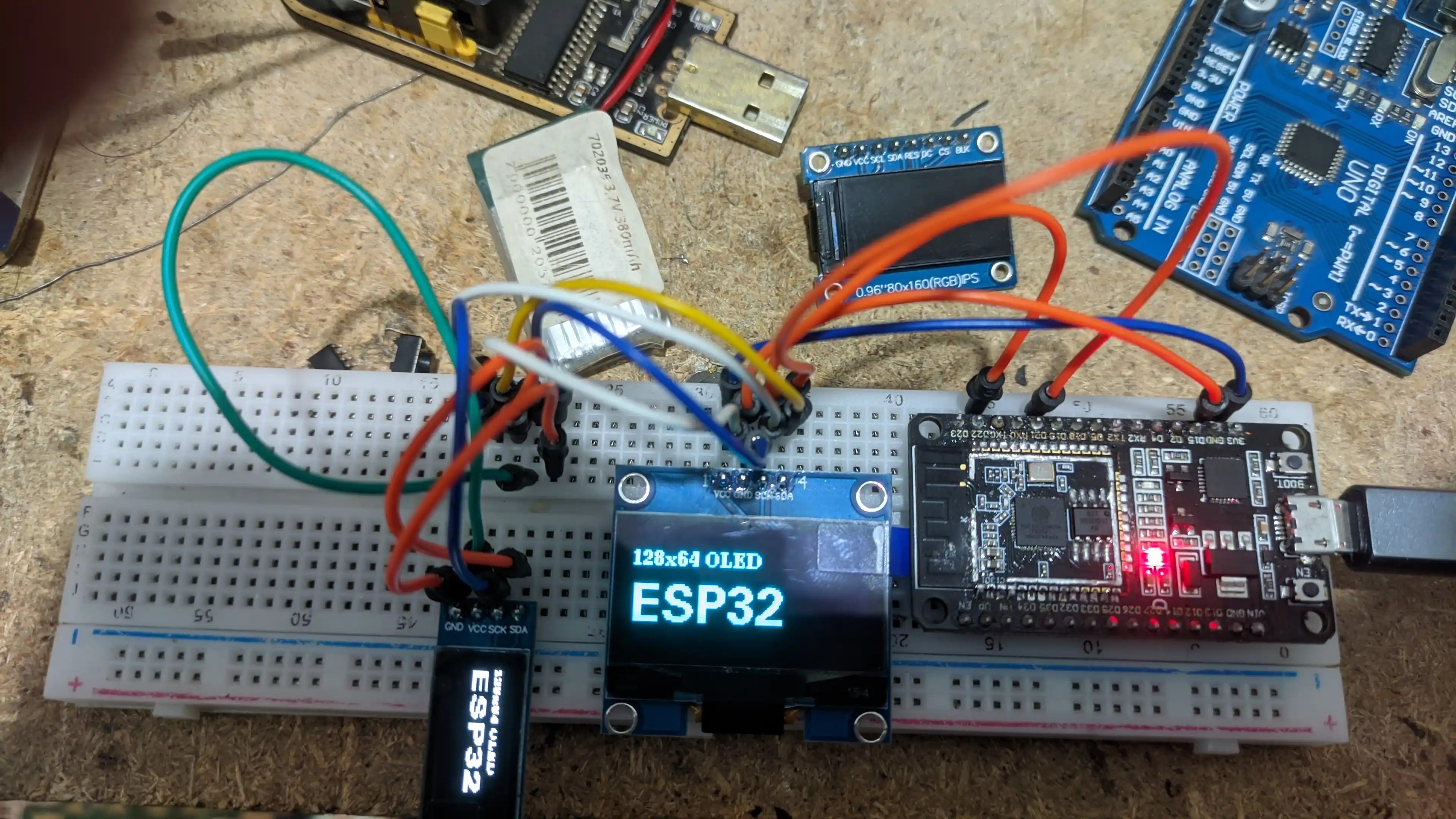 Arduino uchun ixcham OLED grafik displeylari, I2C/IIC, diagnali 0.91'/0.96'/1.3'