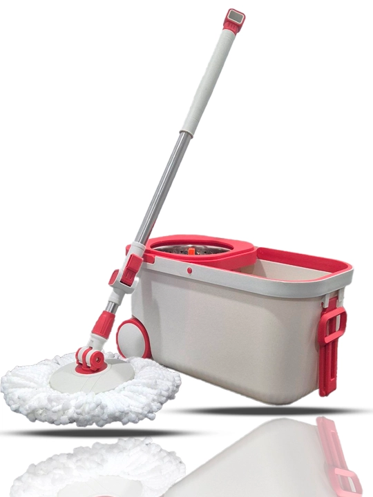 Spin MOP Turbo Smart chelak shvabra, aylanadigan, nam tozalash uchun, mikrofiberli