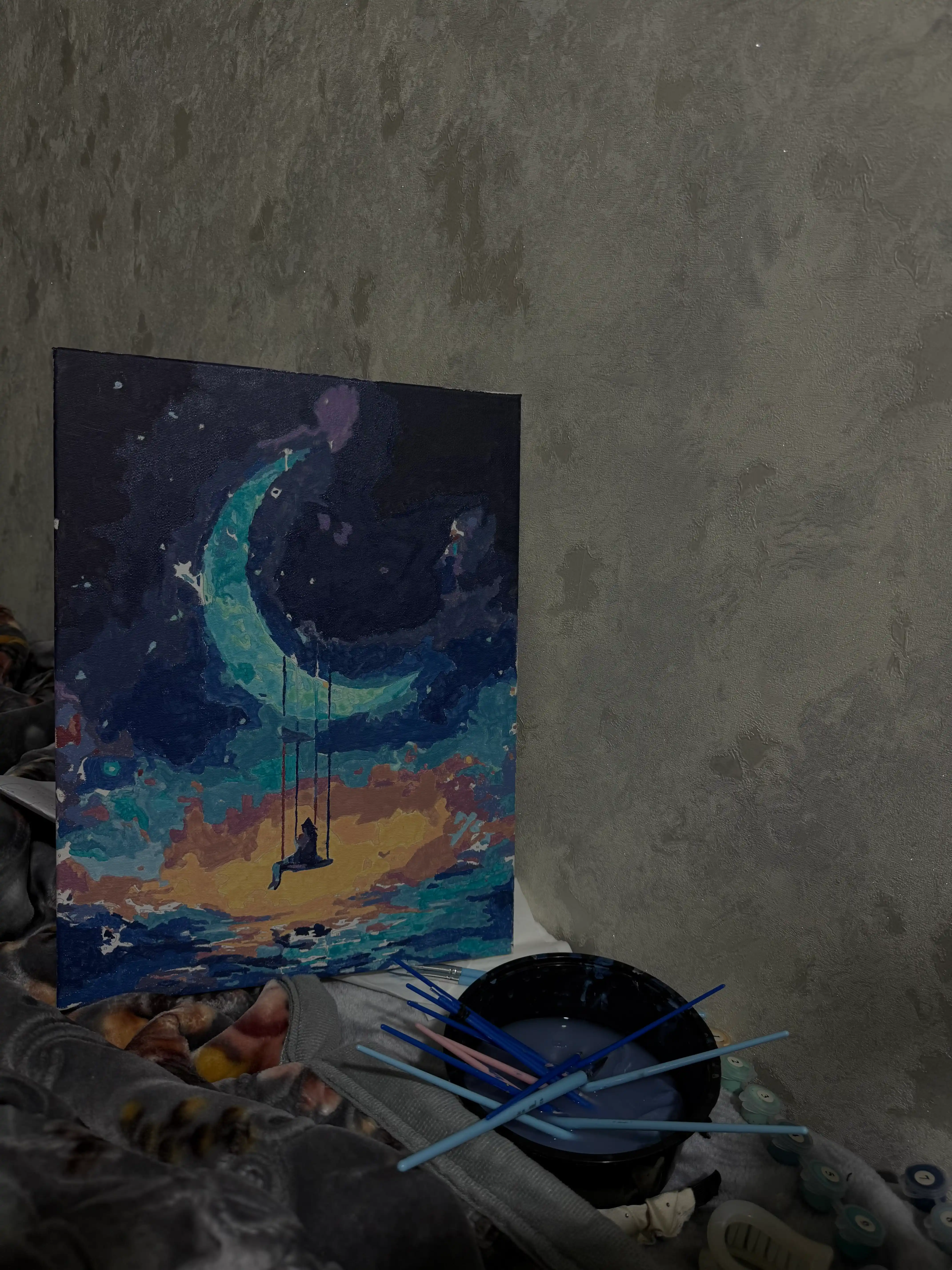 Raqamlar bo'yicha rasm Skystore Odamlar, asosli ramkaga tortilgan, 30 x 40 sm