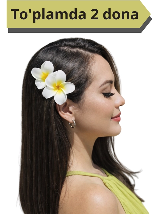 Заколка для волос в виде гавайского цветка, женская заколка цветок, Plumeria