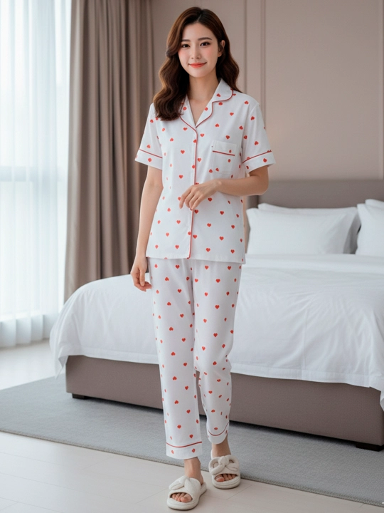 Ayollar uchun pijama, uy kiyimi, printli, turli xil rang va naqshlarda