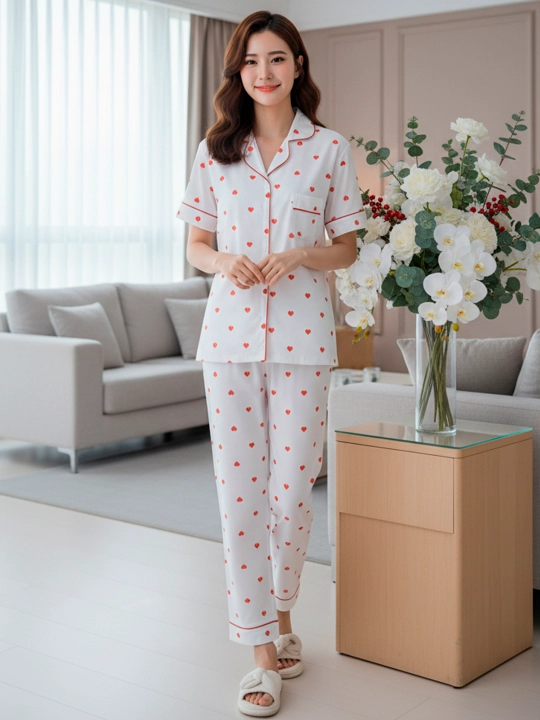 Ayollar uchun pijama, uy kiyimi, printli, turli xil rang va naqshlarda