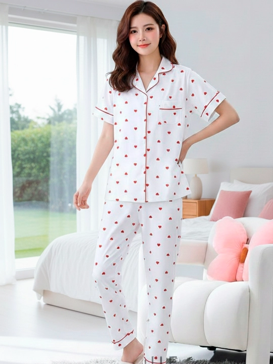Ayollar uchun pijama, uy kiyimi, printli, turli xil rang va naqshlarda