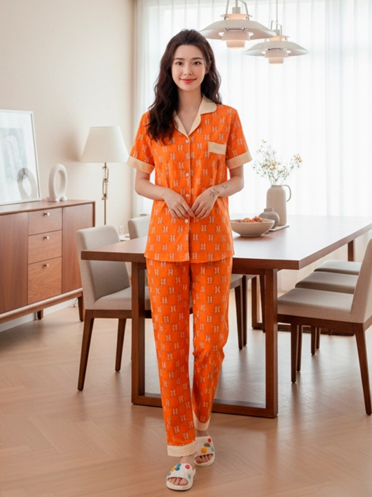Ayollar pijamasi, Hermes, bosma naqshli, turli rang va naqshlar XL- XXL - 3XL - 4XL - 5XL
