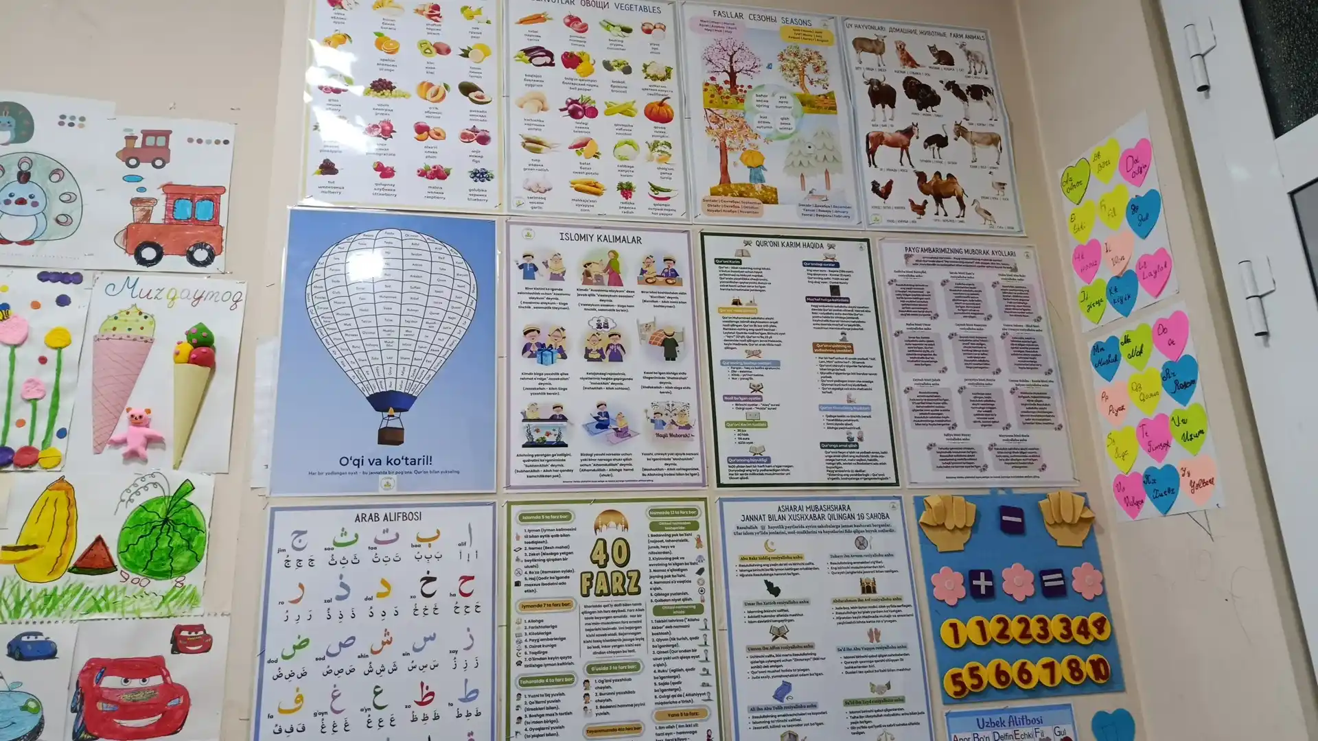 Islom plakatlari (10 dona) - 40 ta farz, Allohning ismlari, Qur’on, payg‘ambarlar