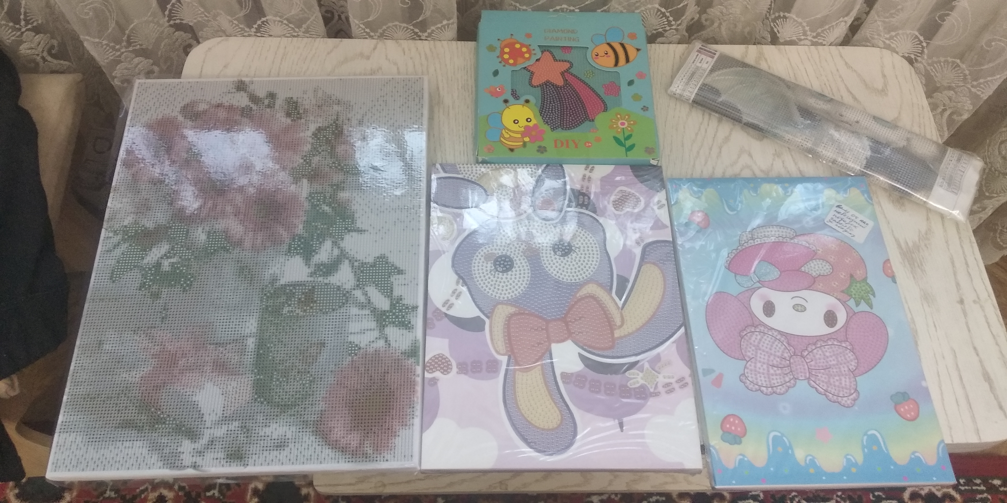 Алмазная мозаика для детей, картина стразами с героями, Куроми, Стич, Капибара, Лабубу DIY