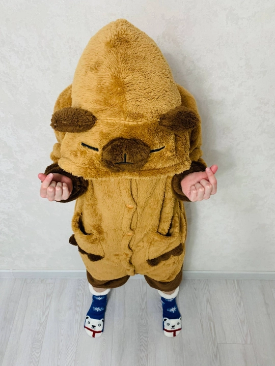 Qizlar uchun kigurumi xalati bolalar, Kapibara - 