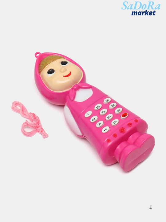 Игрушечный телефон Маша и Медведь, музыкальный