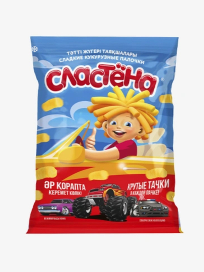 Кукурузные палочки "Сластена" 120 гр, для мальчиков — ВЯТСКИЙ-VBCGNHJU