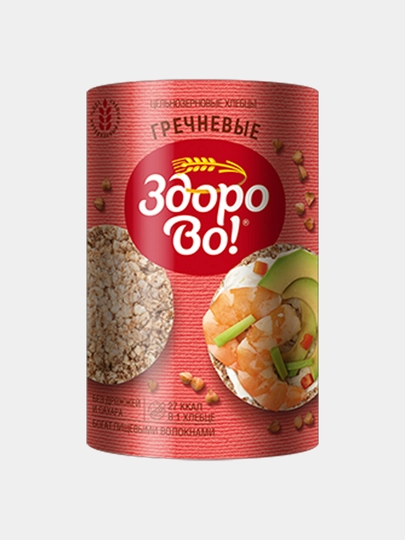 Здорово! Хлебцы цельно зерновые Гречневые 100 гр, Х 2шт — ВЯТСКИЙ-TUIYMNTB