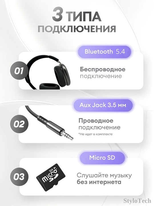Simsiz quloqchinlar mikrofon bilan, katta to'liq o'lchamli naushniklar, Bluetooth