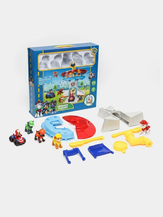 Paw Patrol avtomobili to'plami: qutqaruv bazasi, avtoturargoh, patrul avtomobili