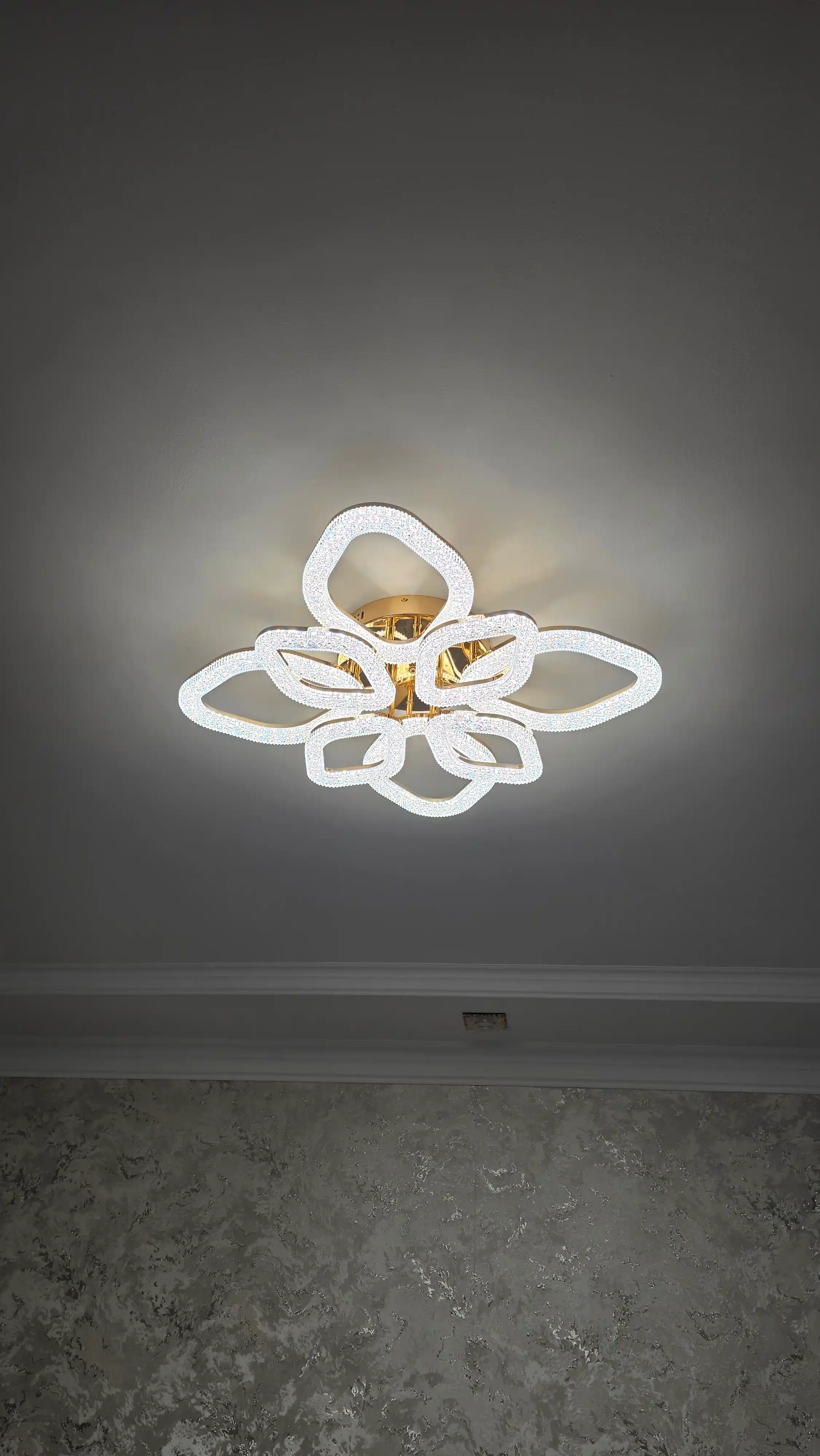 LED shift qandil, pultli yorug‘lik diodli qandil, 3 rejimli, kristalli, oshxona uchun