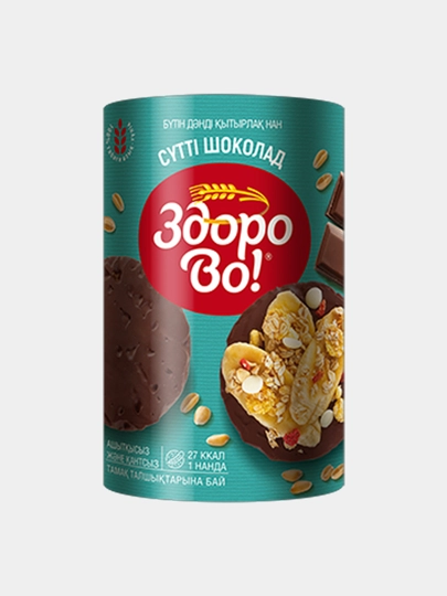 ЗдороВо! Хлебцы цельно зерновые пшенично-рисовые, в глазури "Молочный шоколад" 160 гр — ВЯТСКИЙ-TYRHBFETNYKU