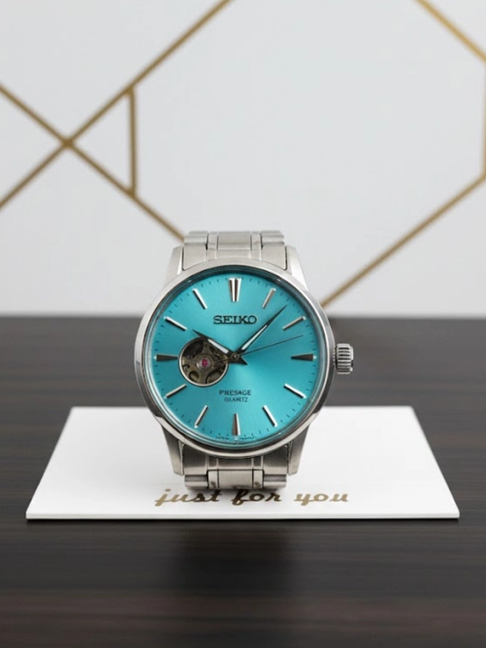Seiko Tristar klassik soat, mexanik avtomatik zavod, eko-charm remeshok, kalendar - 