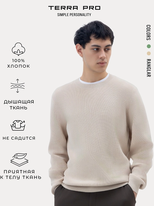 TERRA PRO мужской джемпер длинный рукав AW25CR2-29-22261