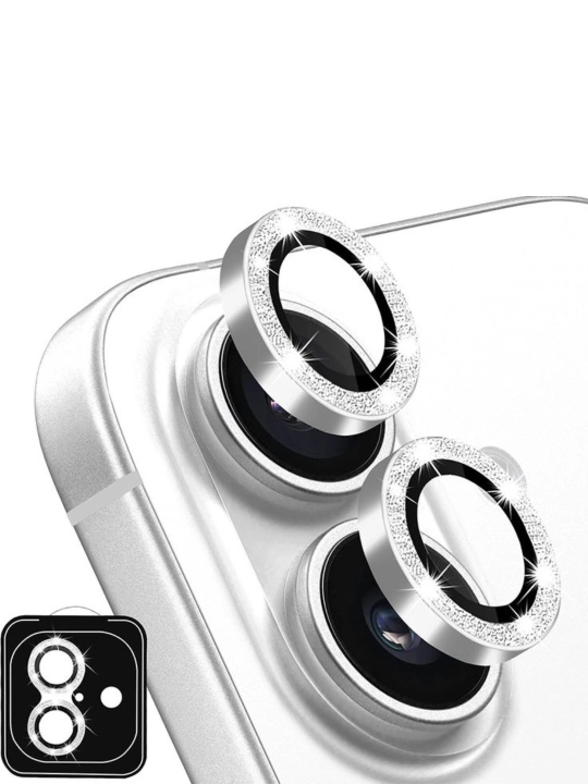 IPhone 11, 12, 13, 14, 15, 16 17, Pro, Pro Max uchun yaltiroq toshli kamera oynasi