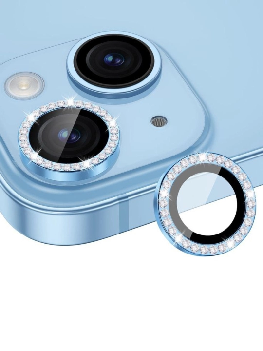 IPhone 11, 12, 13, 14, 15, 16 17, Pro, Pro Max uchun yaltiroq toshli kamera oynasi