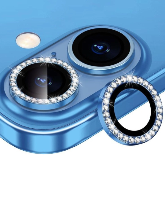 IPhone 11, 12, 13, 14, 15, 16 17, Pro, Pro Max uchun yaltiroq toshli kamera oynasi