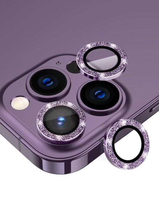 IPhone 11, 12, 13, 14, 15, 16 17, Pro, Pro Max uchun yaltiroq toshli kamera oynasi