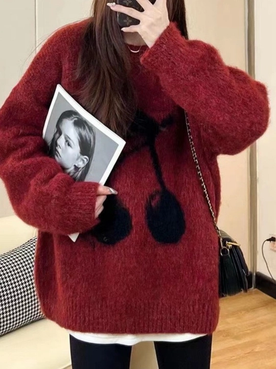 Свитер женский Elly Fashion свободного кроя с округлым подолом