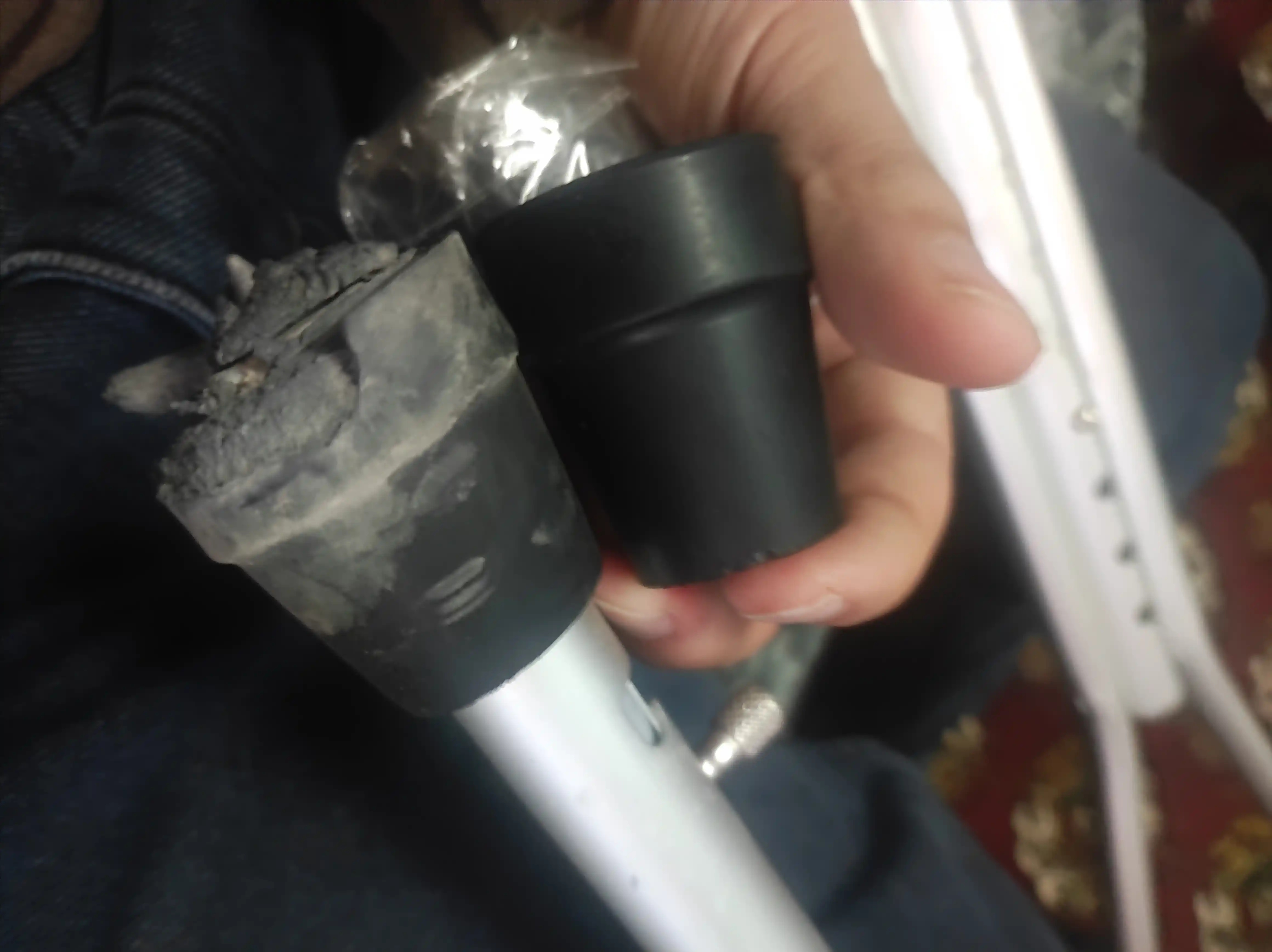 Hassa va tayoqlar uchun mustahkam rezina uchlar, 19 mm