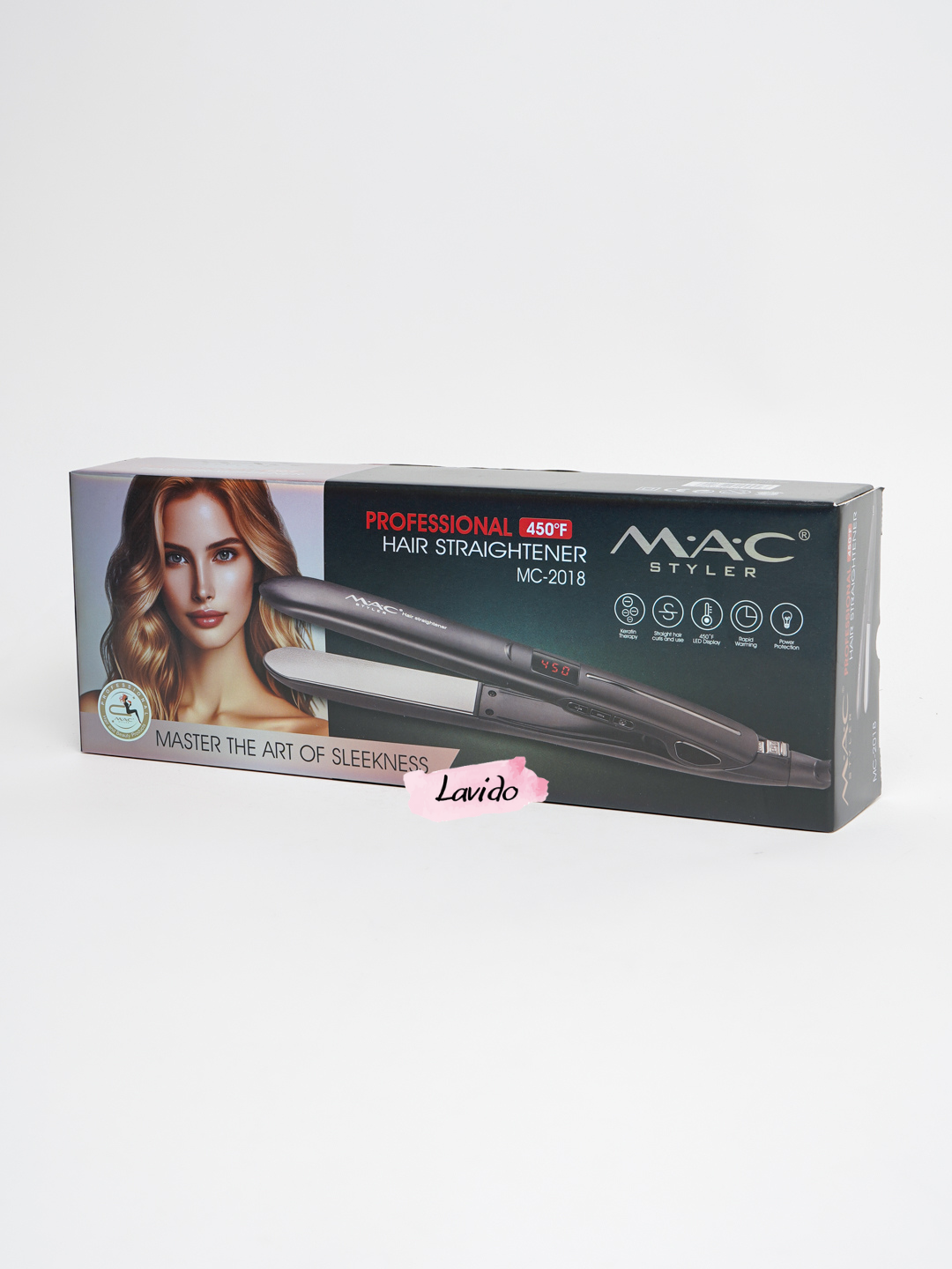 Professional soch tekislovchi dazmol MAC Styler MC-2018, LED displeyli