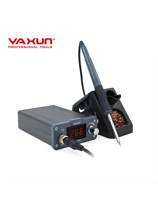 Цифровая паяльная станция YAXUN T12 с контролем температуры для ремонта телефонов - 