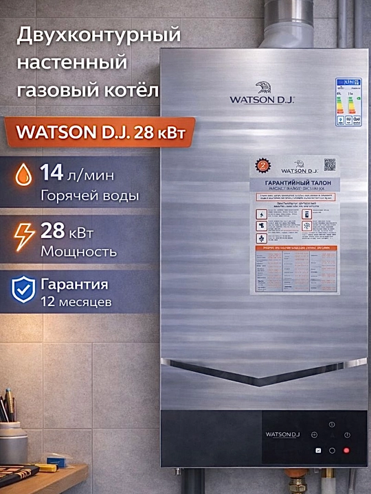 Devorga o‘rnatiladigan ikki konturli gaz qozoni, Watson BP1 BP2 BP3 seriyasi, 24 va 35kVt - 
