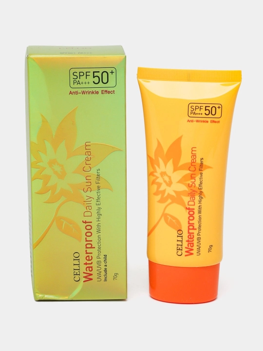 CELLO SPF 50+ quyoshdan himoya kremi, namlantiruvchi, himoyalovchi va ajinlarga qarshi, 70 ml
