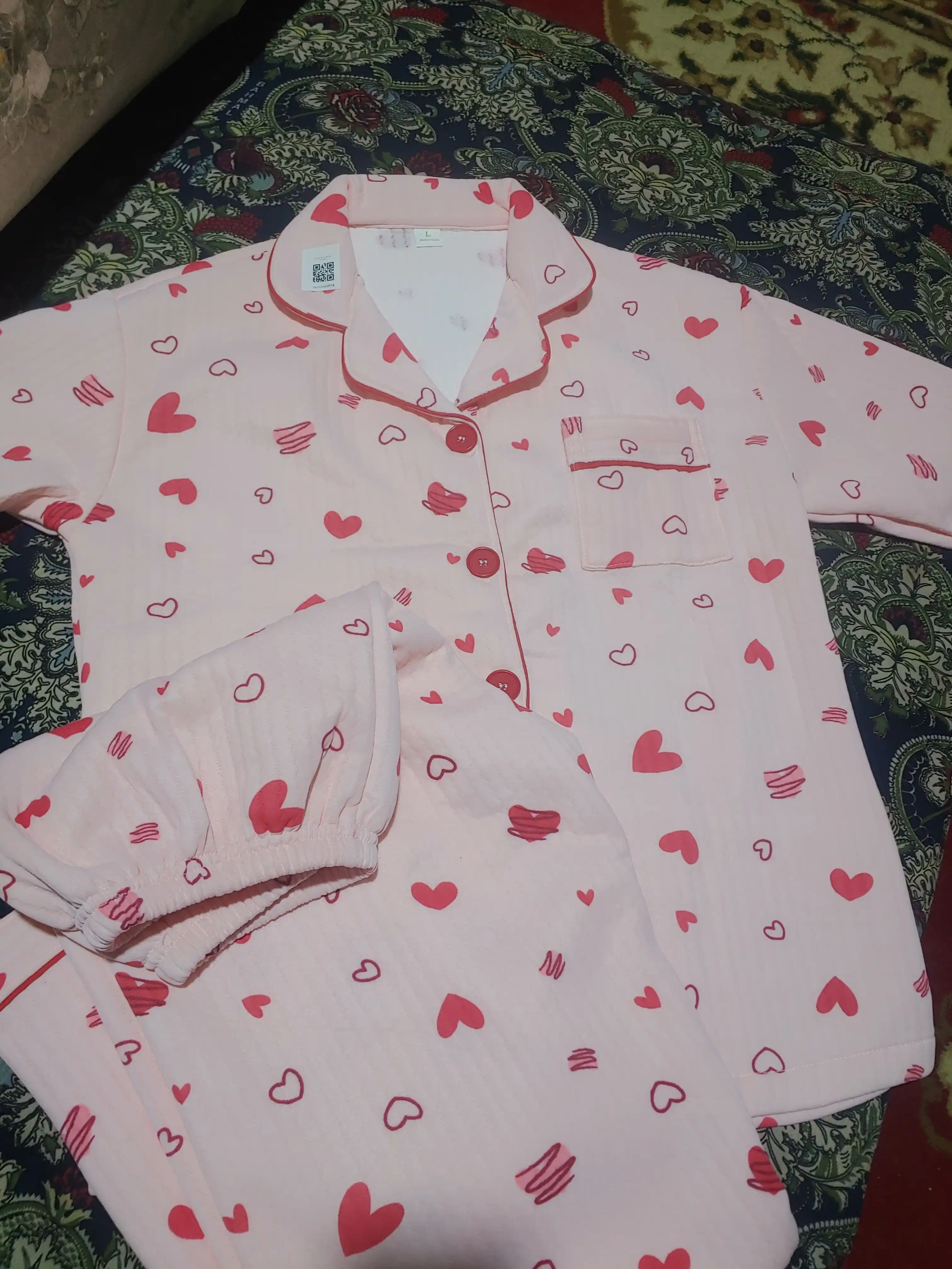 Pijama ayollar uchun 2 & 1da issiq pijama yumshoq mato dvoyka ayollar pijamasi, kuz qishki
