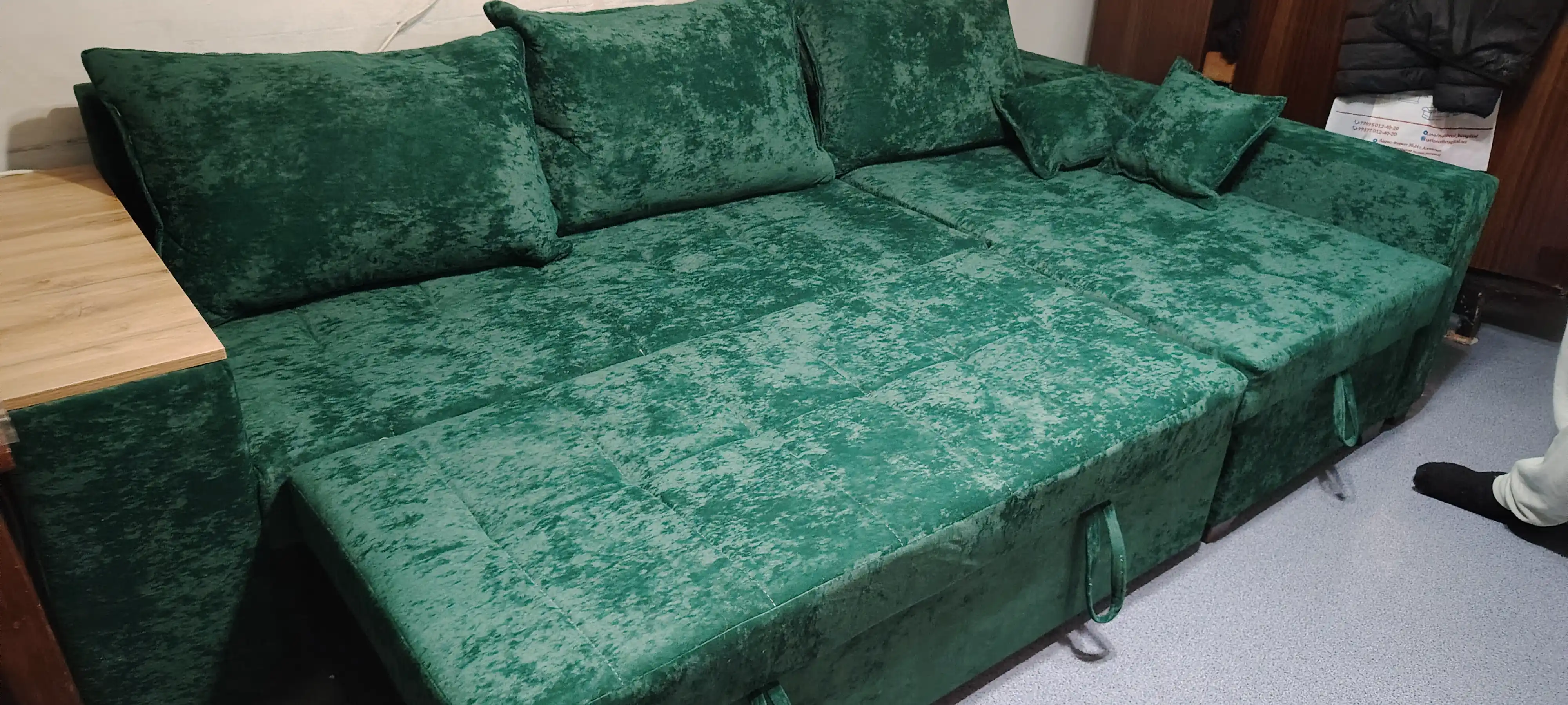 Burchakli divan.  Bir yechimda uslub, qulaylik va amaliylik