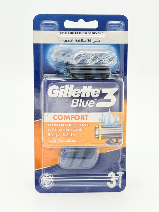 Одноразовые бритвы Gillette Blue 3 Comfort, мягкие, гладкие и удобные, 3 шт