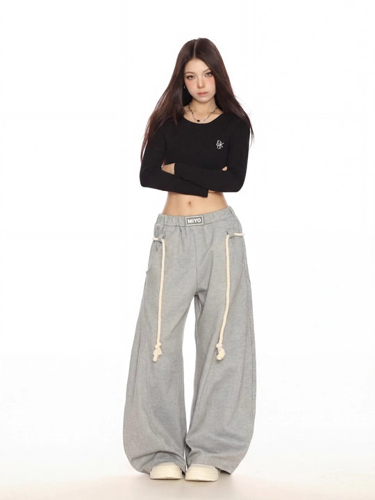 MIYO Женские тёплые зимние трико брюки с начёсом, широкие oversize