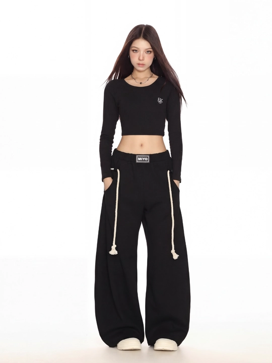 MIYO Женские тёплые зимние трико брюки с начёсом, широкие oversize