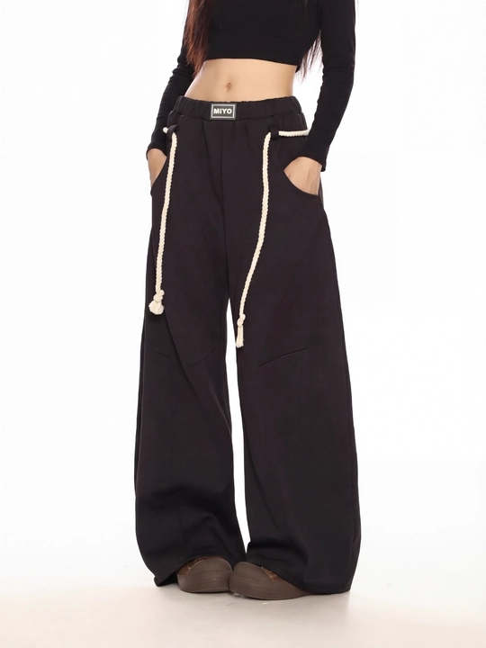 MIYO Женские тёплые зимние трико брюки с начёсом, широкие oversize