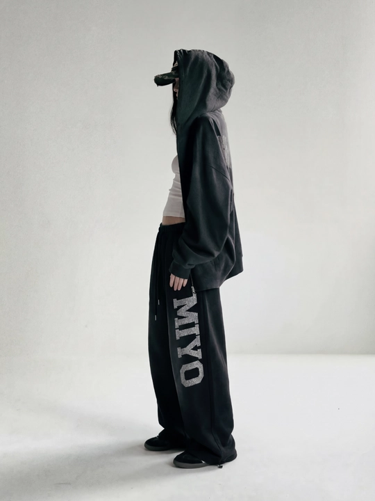 MIYO Женские тёплые зимние трико брюки с начёсом, широкие oversize