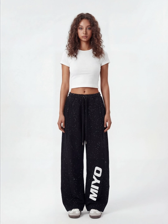 MIYO Женские тёплые зимние трико брюки с начёсом, широкие oversize
