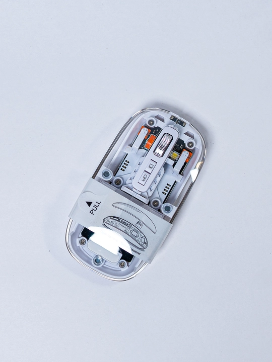 Simsiz sichqoncha Finch Clear — shaffof, 2.4G USB, noutbuk uchun