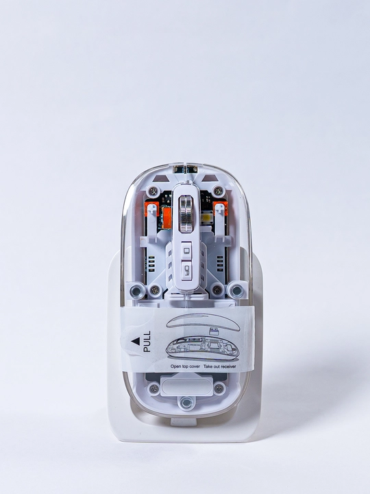Simsiz sichqoncha Finch Clear — shaffof, 2.4G USB, noutbuk uchun