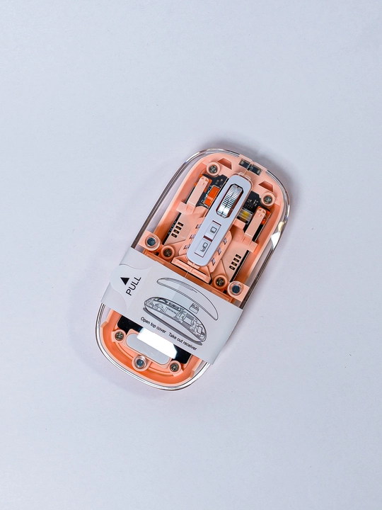 Simsiz sichqoncha Finch Clear — shaffof, 2.4G USB, noutbuk uchun