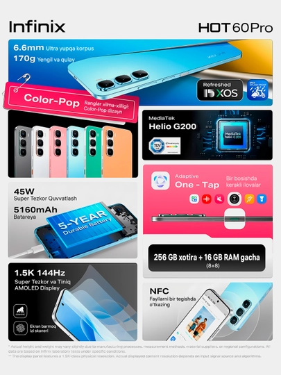Infinix Hot 60 Pro + с подарком внутри, 8+8/256 ГБ