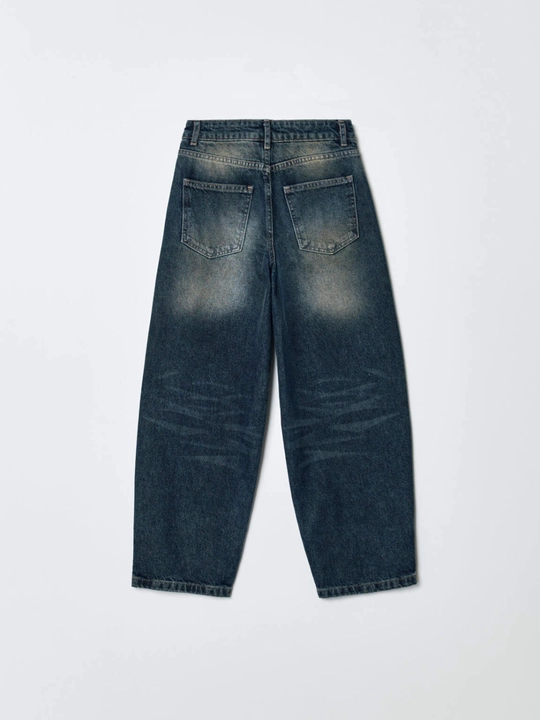 O'g'il bolalar uchun Vintage Baggy Fit jinsi shimlar