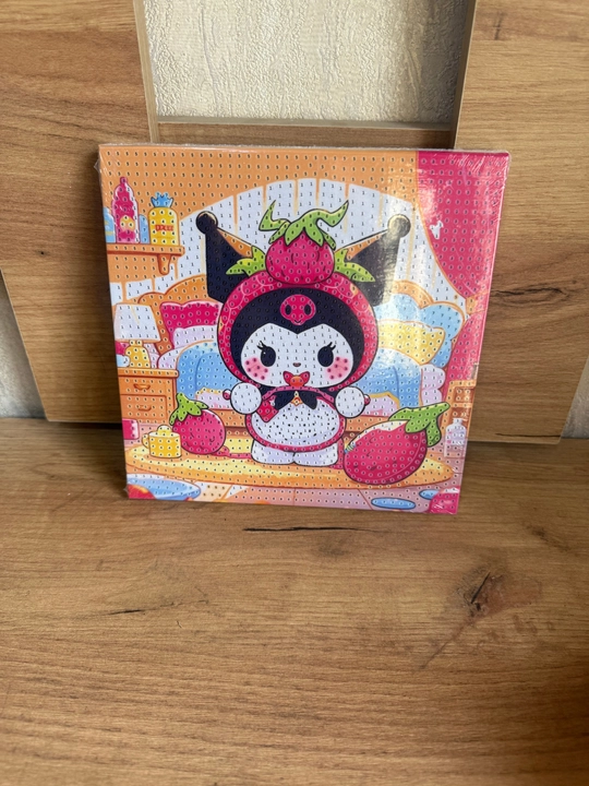 Ramkadagi olmos mozaika: Malika, Kuromi, Xello Kitti, Stich, Mario, Lotso, Kapibara - 