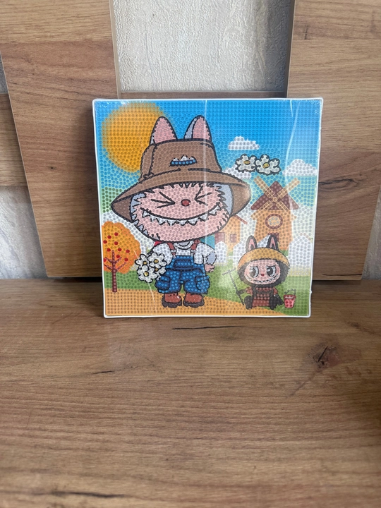 Ramkadagi olmos mozaika: Malika, Kuromi, Xello Kitti, Stich, Mario, Lotso, Kapibara - 