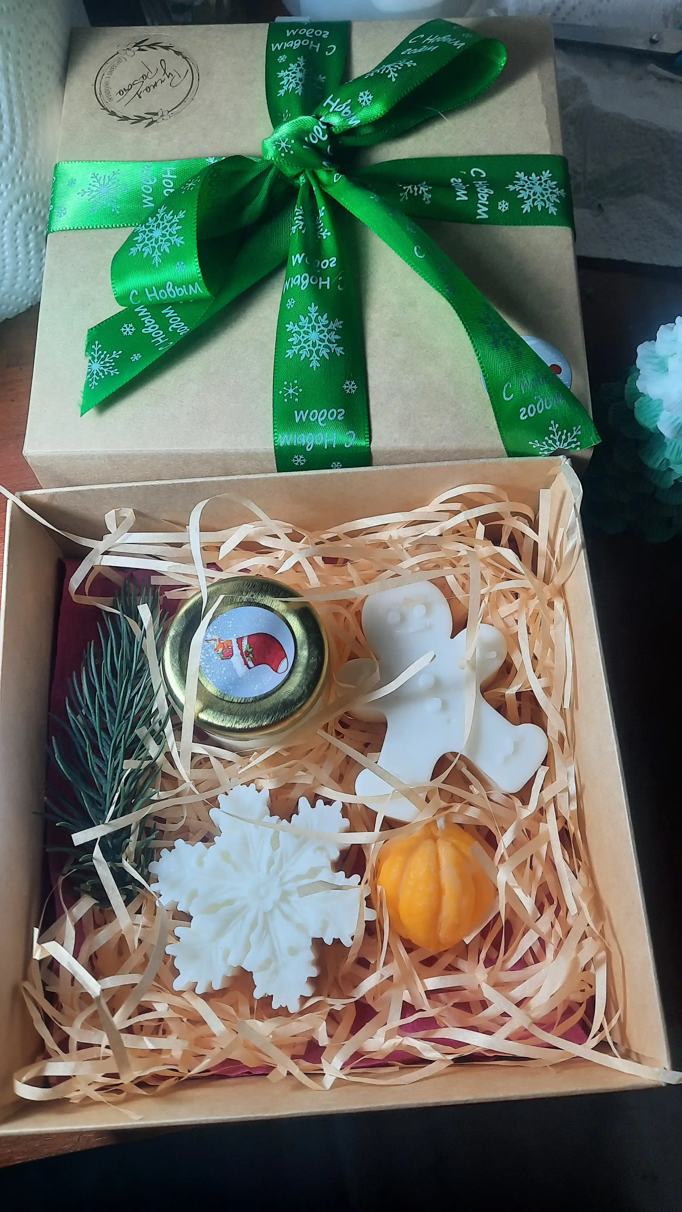 Kraft sovg'a qutisi, 15*15*6 sm