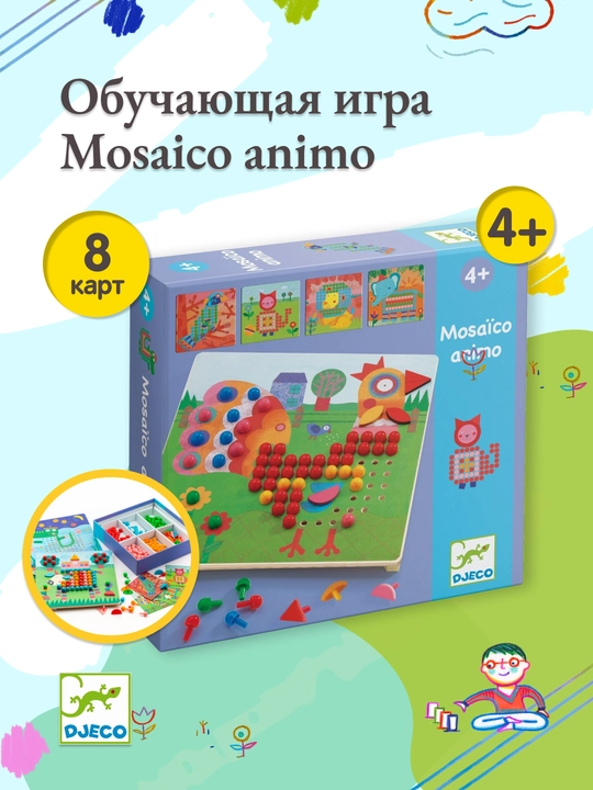 DJECO Mosaico animo o'quv o'yini - 