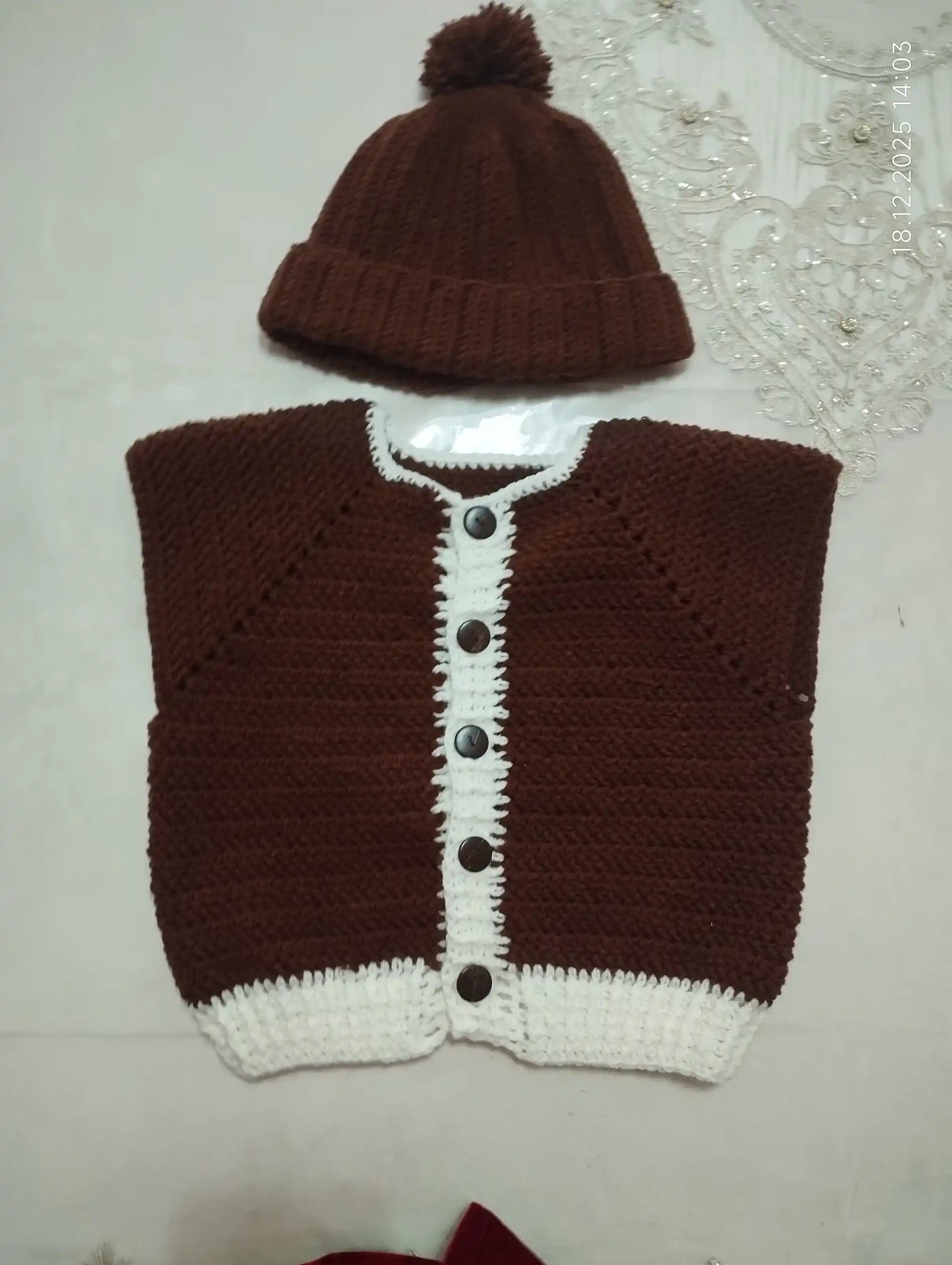 Kokos yong'og'i tugmalari, ikkita teshik, 20 mm, 10 dona
