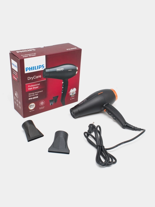 Professional soch quritgich PH 6958, nasadkalar bilan, soch turmaklash uchun